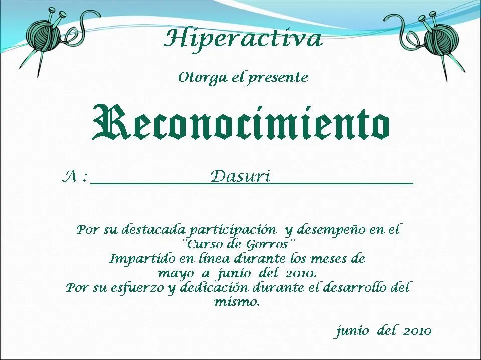 Diplomas de reconocimiento para llenar - Imagui