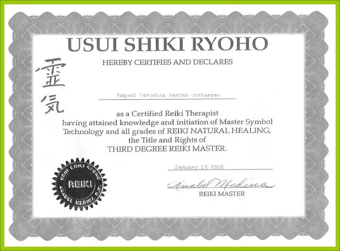 Diplomas de reiki gratis - Imagui