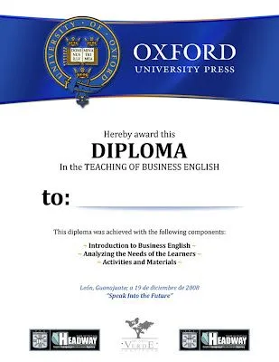 Diplomas Universidad de Oxford