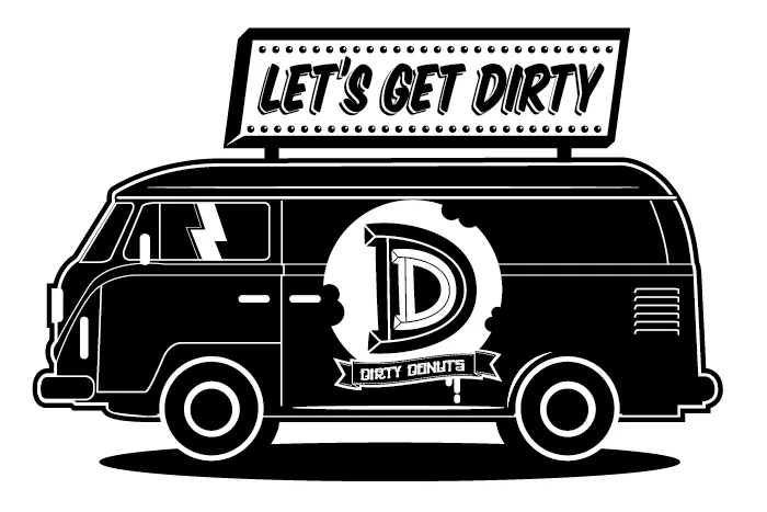 dirtydonuts: Dirty Donuts Vector on VW Kombi