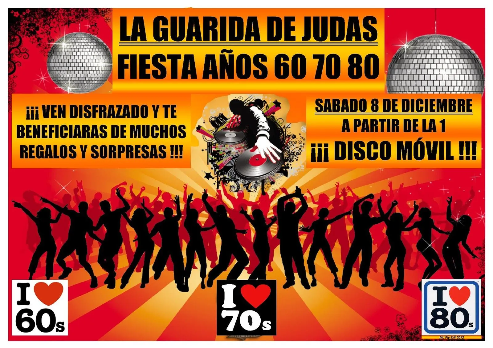 DISCOSHOW ESPECTACULOS: FIESTA AÑOS 60,70 Y 80 LA GUARIDA DE JUDAS ...