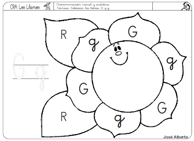 Discriminación visual: G | Recurso educativo 39672 - Tiching