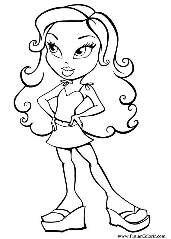 Disegni Per dipingere & Colour Bratz - Stampare Realizzazione 046