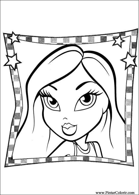 Disegni per dipingere e colorare Bratz - Design Print 022