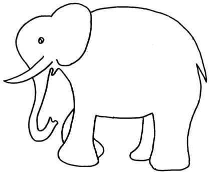 Disegno di un elefante - Cose Per Crescere