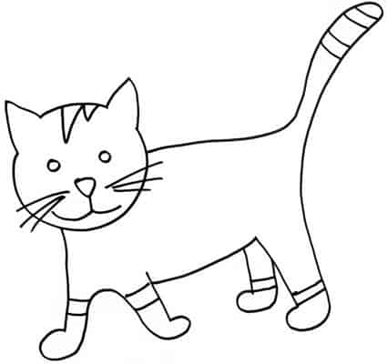 Disegno di gatto tigrato - Cose Per Crescere