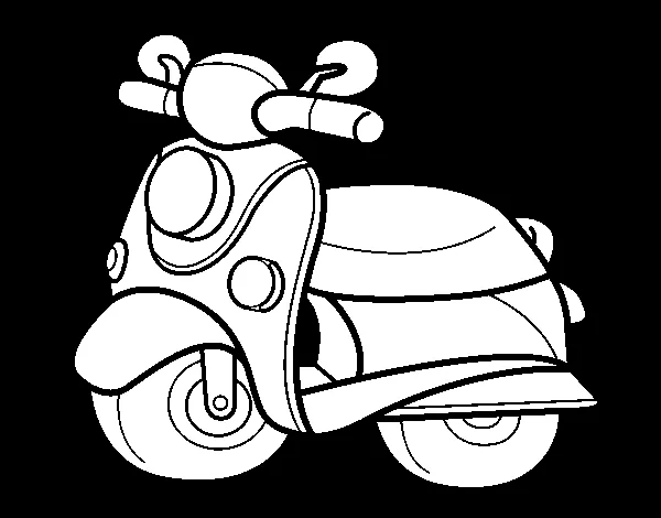 Disegno di Piaggio Vespa da Colorare - Acolore.com