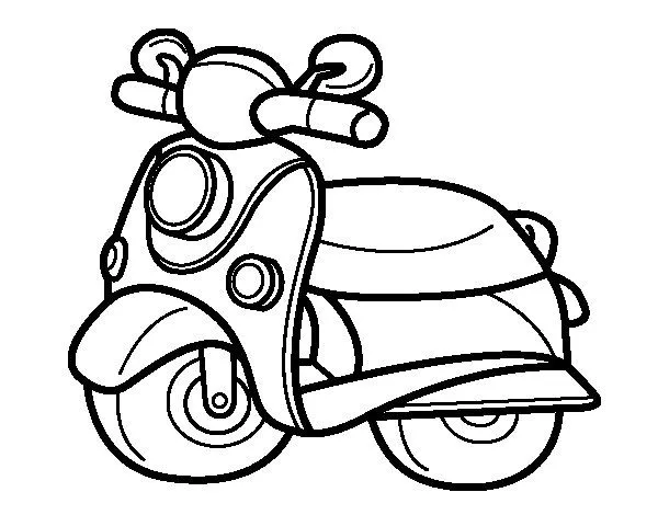 Disegno di Piaggio Vespa da Colorare - Acolore.com