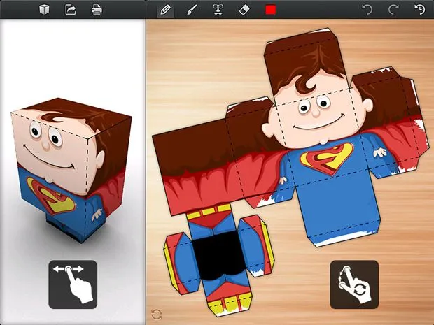 Diseña, imprime y dobla tus propios paper-toys desde tu iPad