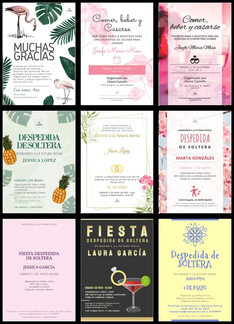 Diseña invitaciones para Despedida de Soltera gratis