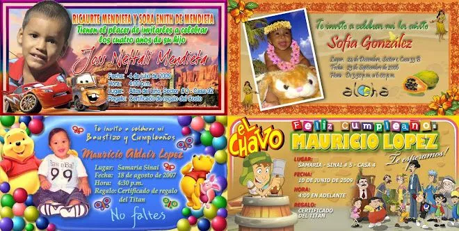 Montajes cumpleaños - Imagui