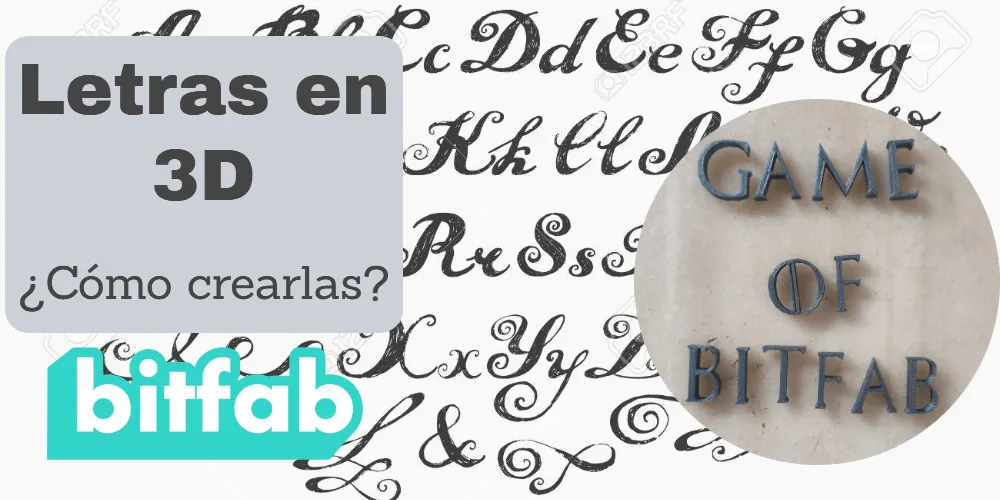 Como diseñar e imprimir letras en 3D - Bitfab