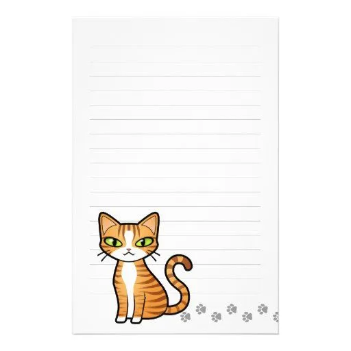 Diseñe su propio gato del dibujo animado papeleria de Zazzle.