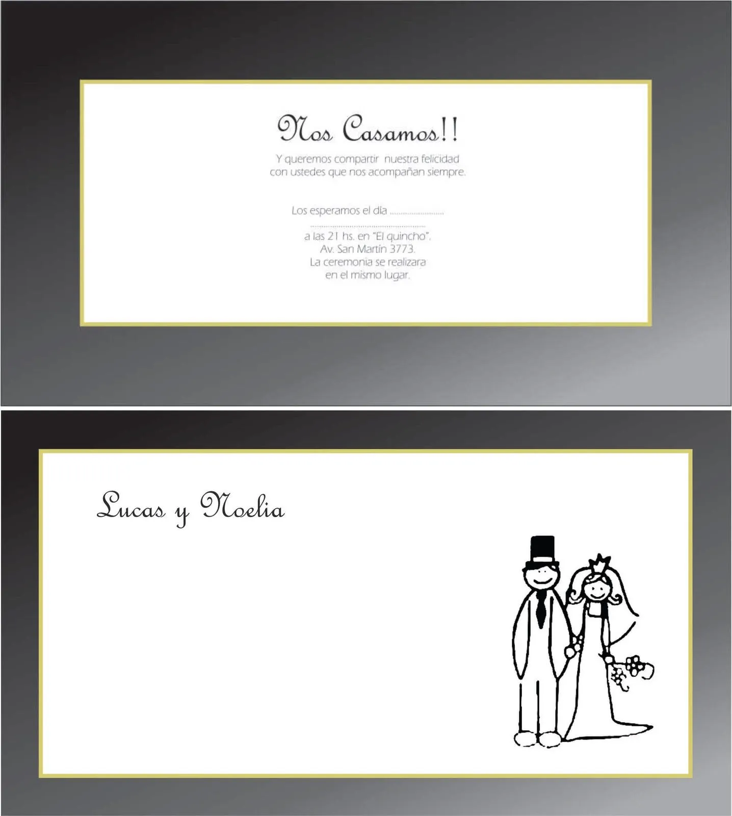 Diseño ARTe: Tarjeta de Casamiento