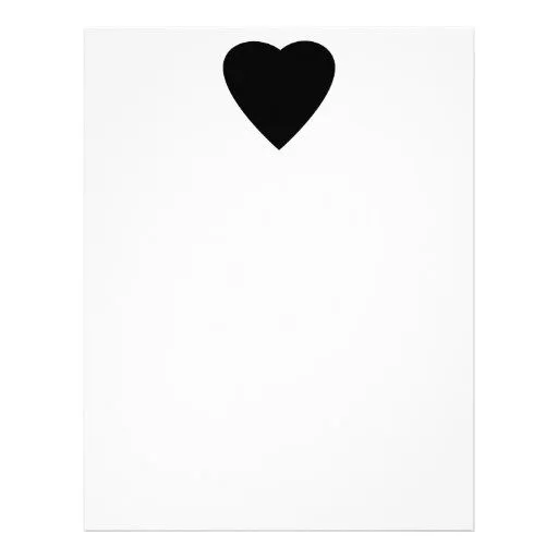 Diseño blanco y negro del corazón del amor plantillas de membrete ...