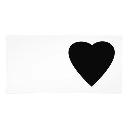 Diseño blanco y negro del corazón del amor tarjetas fotográficas ...