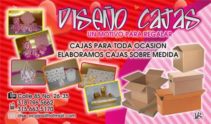 DiseÑo cajas en Cali - Guía Colombia