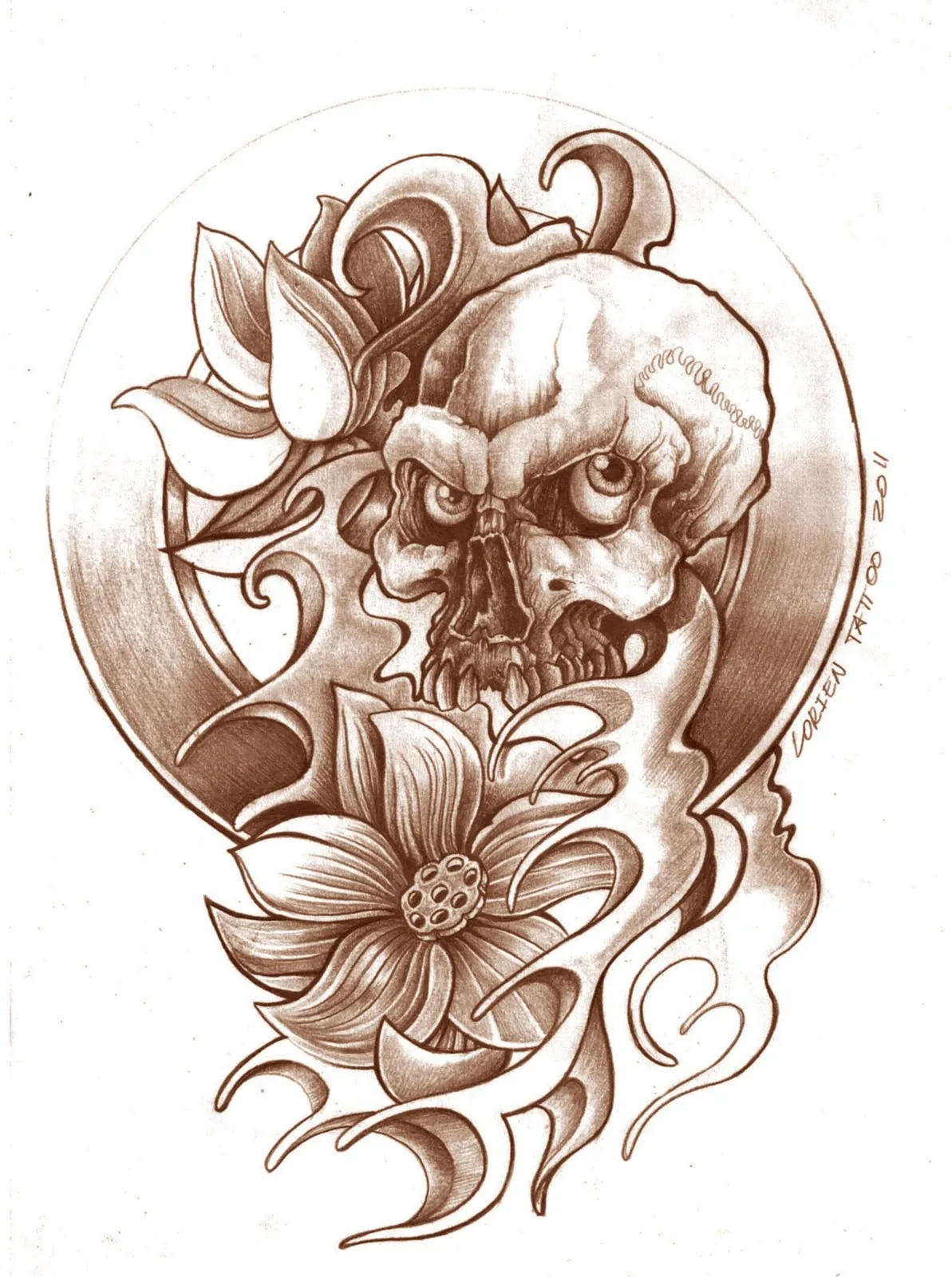 Lorien Tattoo: Diseño calavera tatuaje