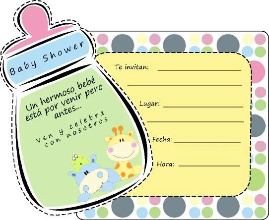 Diseño Creativo: Tarjetas para Baby Shower