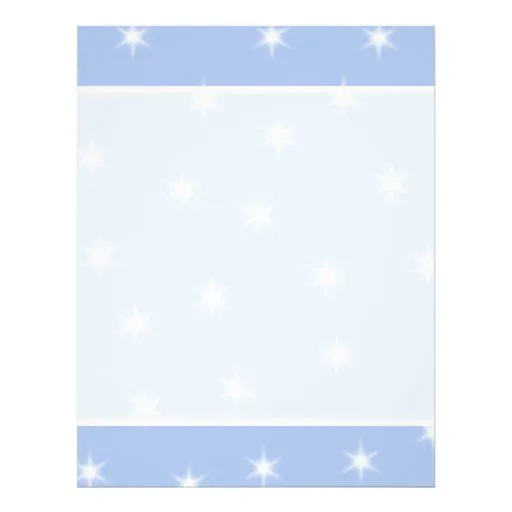 Diseño de las estrellas blancas y azules flyer a todo color de Zazzle.