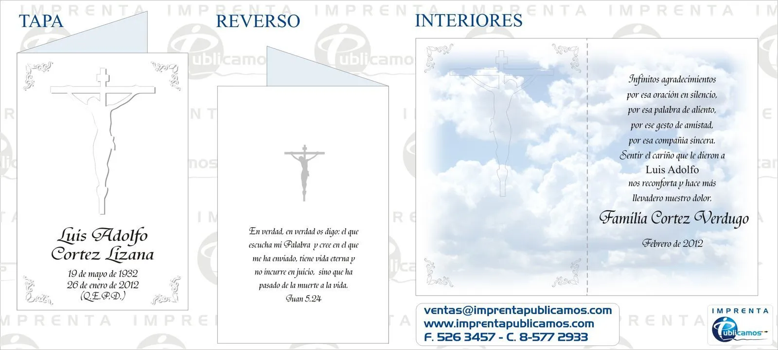 Modelos y Diseños de Tarjetas de Agradecimiento de Condolencia ...