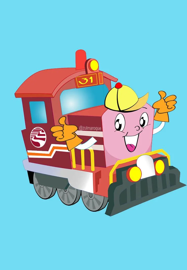 Diseño de mascota tren infantil para Minera Southern Perú | Zulma ...