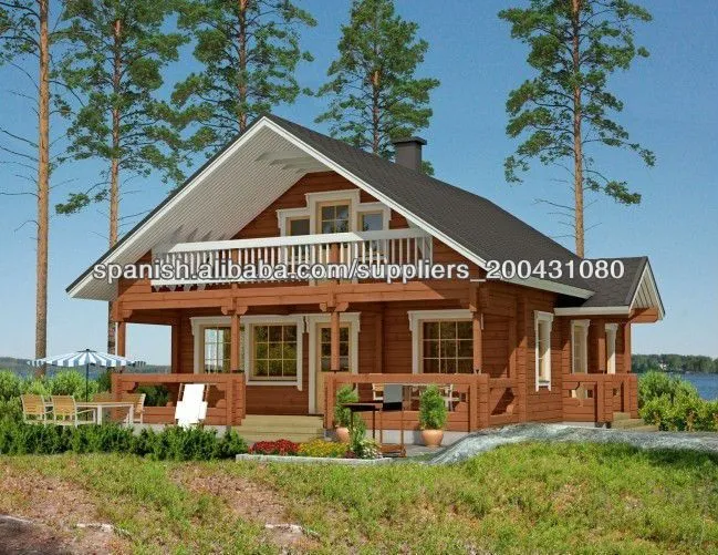 nuevo diseño de dos pisos de casas prefabricadas de madera viva ...