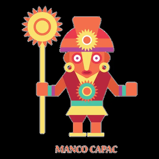 Diseño PNG Y SVG De Manco Capac Inca Divinity Flat Para Camisetas