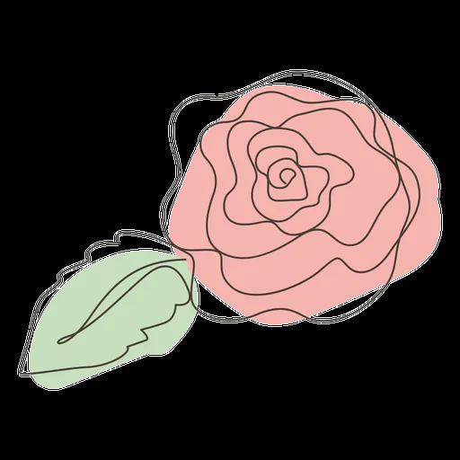 Diseño PNG Y SVG De Trazo De Dibujo Lineal De Flor Rosa Para Camisetas