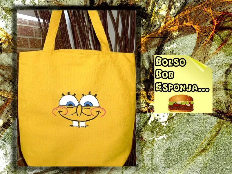 Diseño Sami: Encargo Bolso Bob Esponja!!!