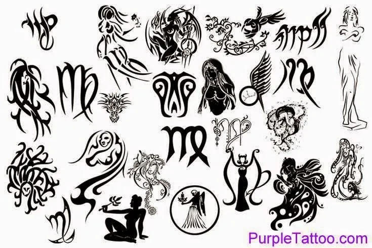 Diseño Tatuaje tribal signos zodiacales set 09 - IMÁGENES del ...