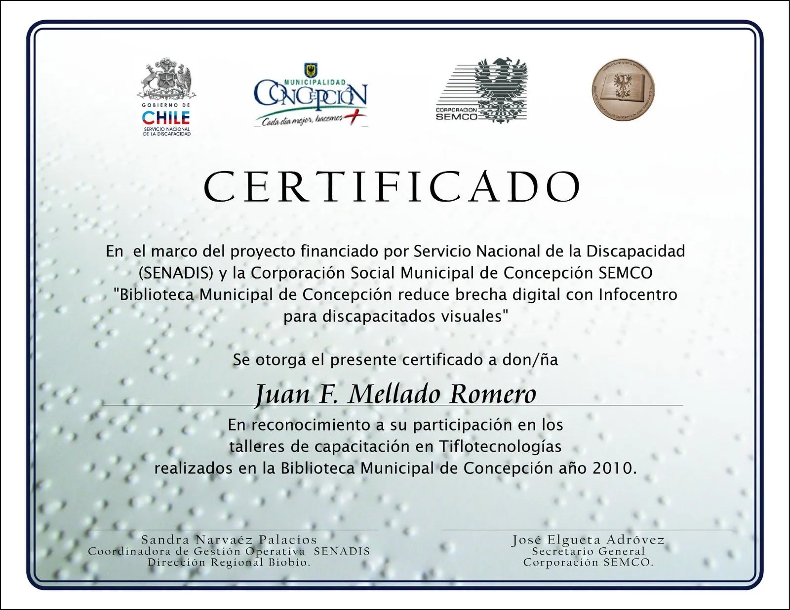 Diseño para VºBº Certificados