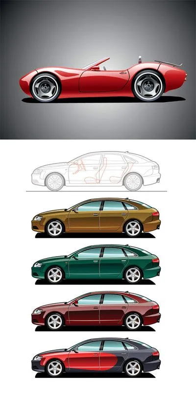 Muchos diseños de Autos en vectores para editar [AI y Cdr] - Taringa!