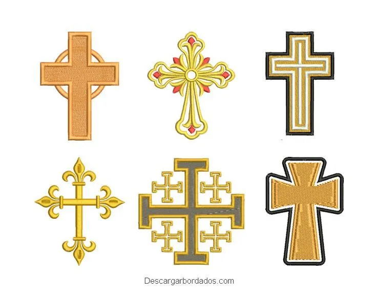 6 Diseños Bordados Cruz de Religión Cristiana Católica - Descargar Diseños de  Bordados | Religión cristiana, Bordado, Catolico