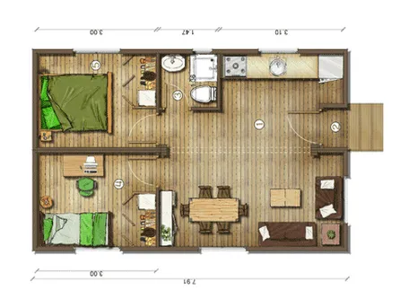 Diseños de Casas, Planos Gratis: Planos de casas Gratis 41 m2