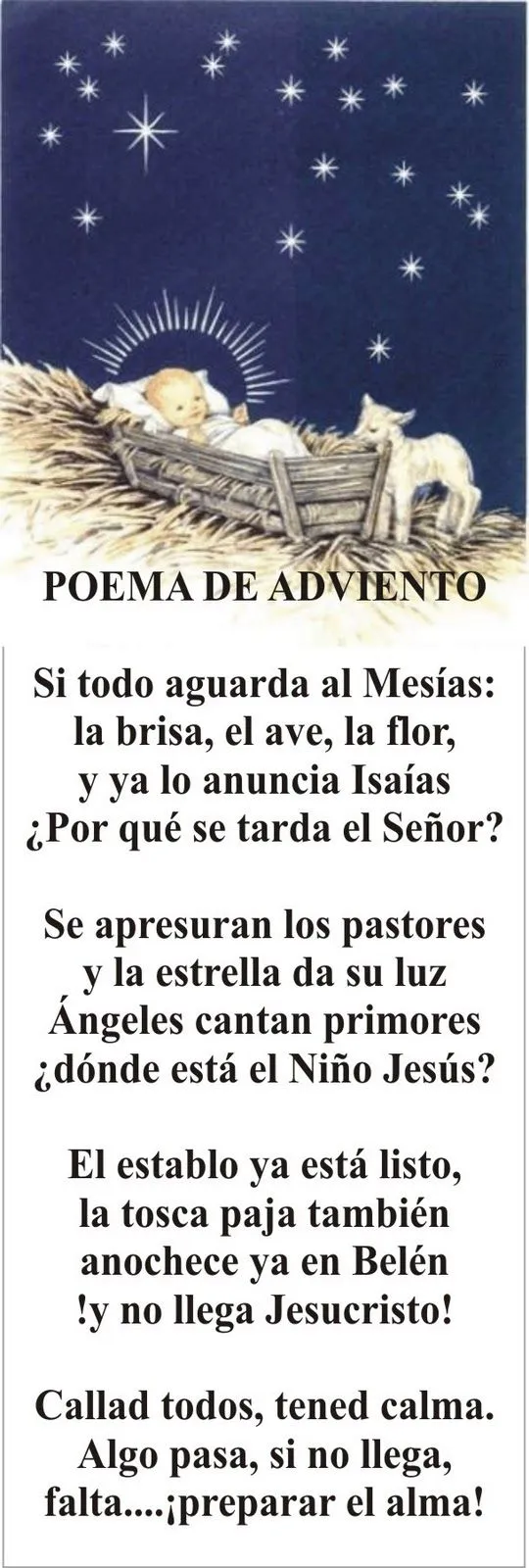 DISEÑOS CATÓLICOS: POEMA DE ADVIENTO PARA REPARTIR