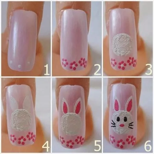 Diseños de conejitos para uñas - Belleza y Peinados