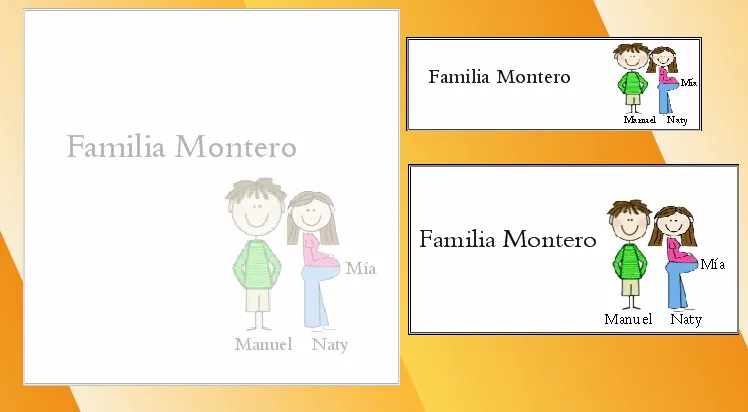 Diseños Dulces: Diseños - Tarjetas Familiares