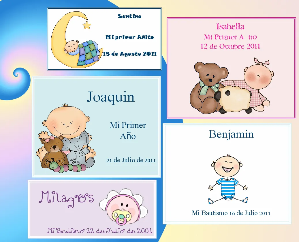 Diseños Dulces: Tarjetas Infantiles