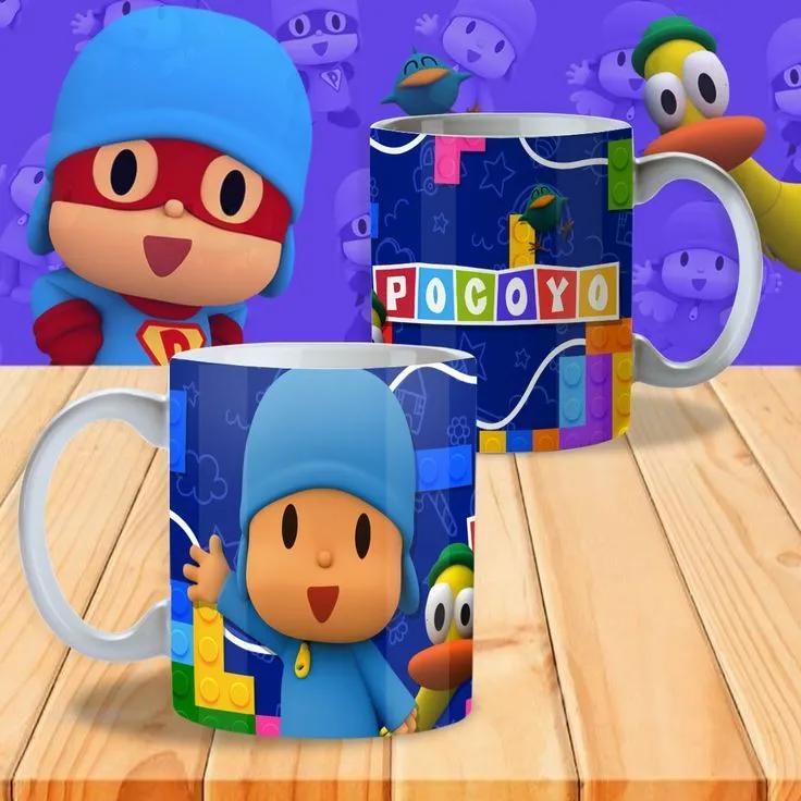 ▷ Diseños Plantillas para Sublimar Tazas de Pocoyo | SubliPlantillas |  Pocoyo, Tazas, Disenos de unas