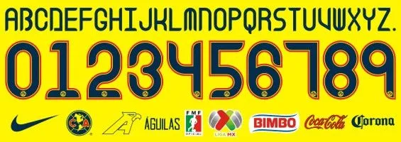 Diseños, vectores y más: Club América 2012-2013 Tipografía