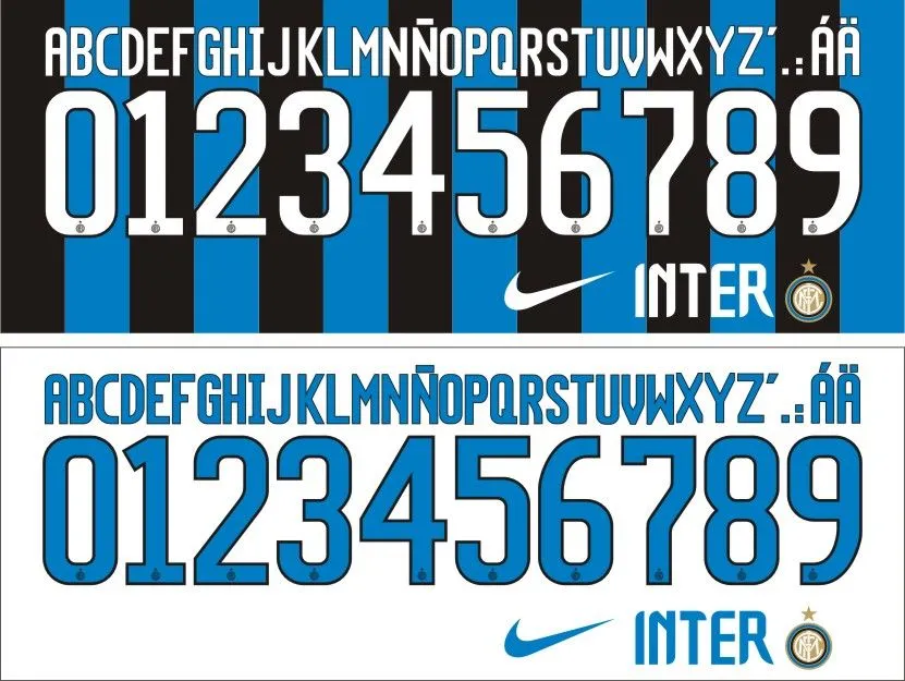 Diseños, vectores y más: Tipografía Inter de Milan 2011 - 2012