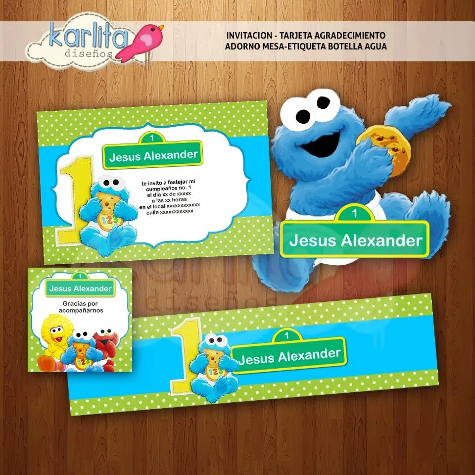 diseñoskarlita: Kit imprimible plaza sesamo baby