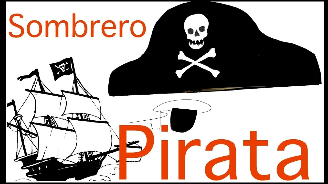 Disfraces caseros: Cómo hacer sombrero pirata y parche con fomy - YouTube