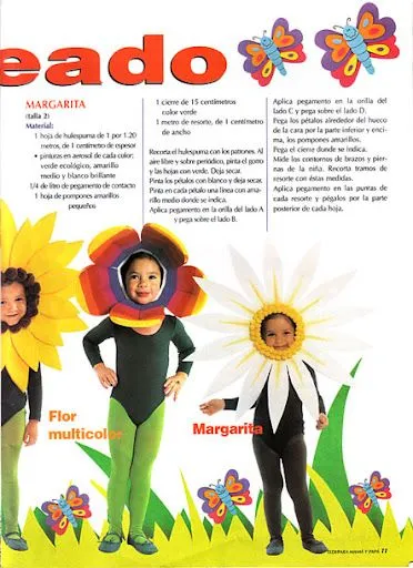 Disfraces de flores para niños - Imagui