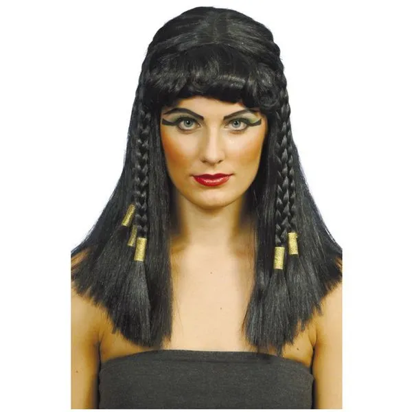 Peluca de Cleopatra egipcia: comprar online en Funidelia.