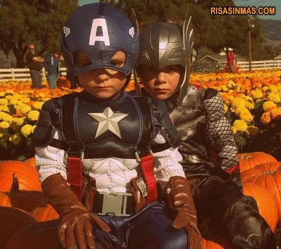 Disfraces de niño: Capitán América y Thor