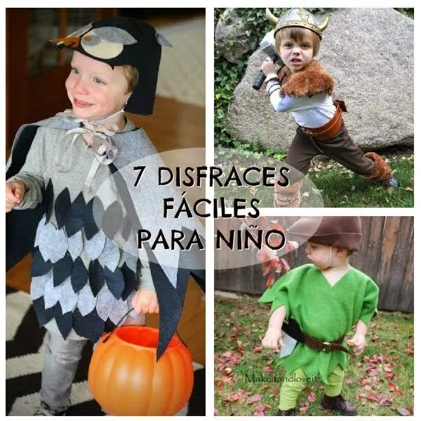 7 disfraces para niños fáciles de hacer - Halloween y Carnaval