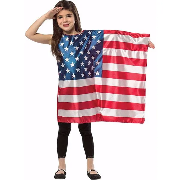 Disfraz de bandera de Estados Unidos para niña: comprar online