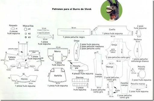 Disfraz De Burro Est Hecho Con Peluche Y Goma Espuma Patrones Para
